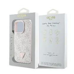 Guess 4g Triangle Strass Magsafe Back Cover για iPhone 16 Pro Max - Ροζ – εικόνα 2