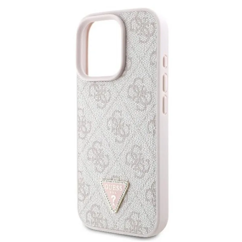 Guess 4g Triangle Strass Magsafe Back Cover για iPhone 16 Pro Max - Ροζ – εικόνα 3
