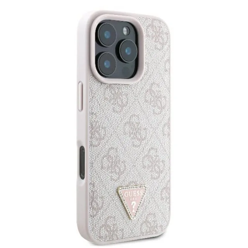 Guess 4g Triangle Strass Magsafe Back Cover για iPhone 16 Pro Max - Ροζ – εικόνα 4