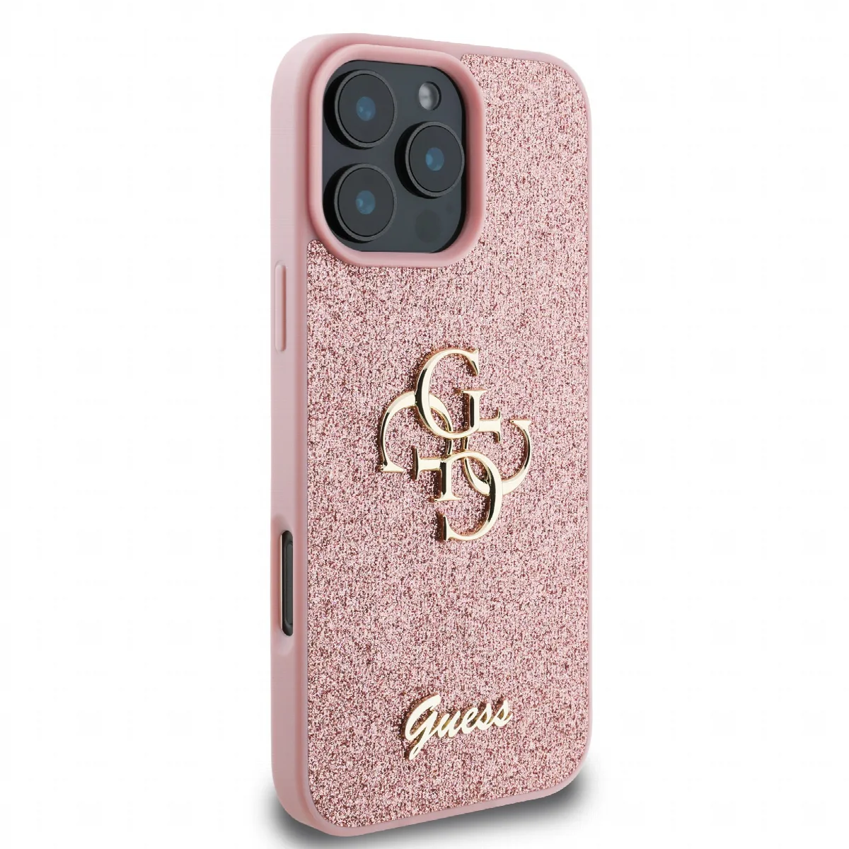Guess Fixed Glitter Big 4G Logo Case Θήκη προστασίας από σιλικόνη – iPhone 16 Pro Ροζ – GUHCP16LHG4SGP – εικόνα 2