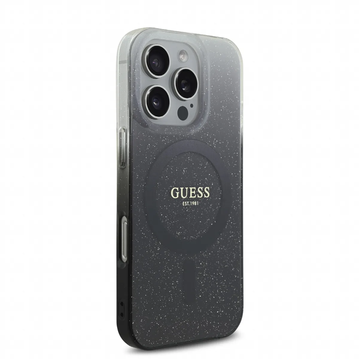 Guess Magsafe “Glitter Gradient” Hard Case Θήκη προστασίας από σκληρό πλαστικό – iPhone 16 Pro Μαύρο – GUHMP16LHGRCELK – εικόνα 2