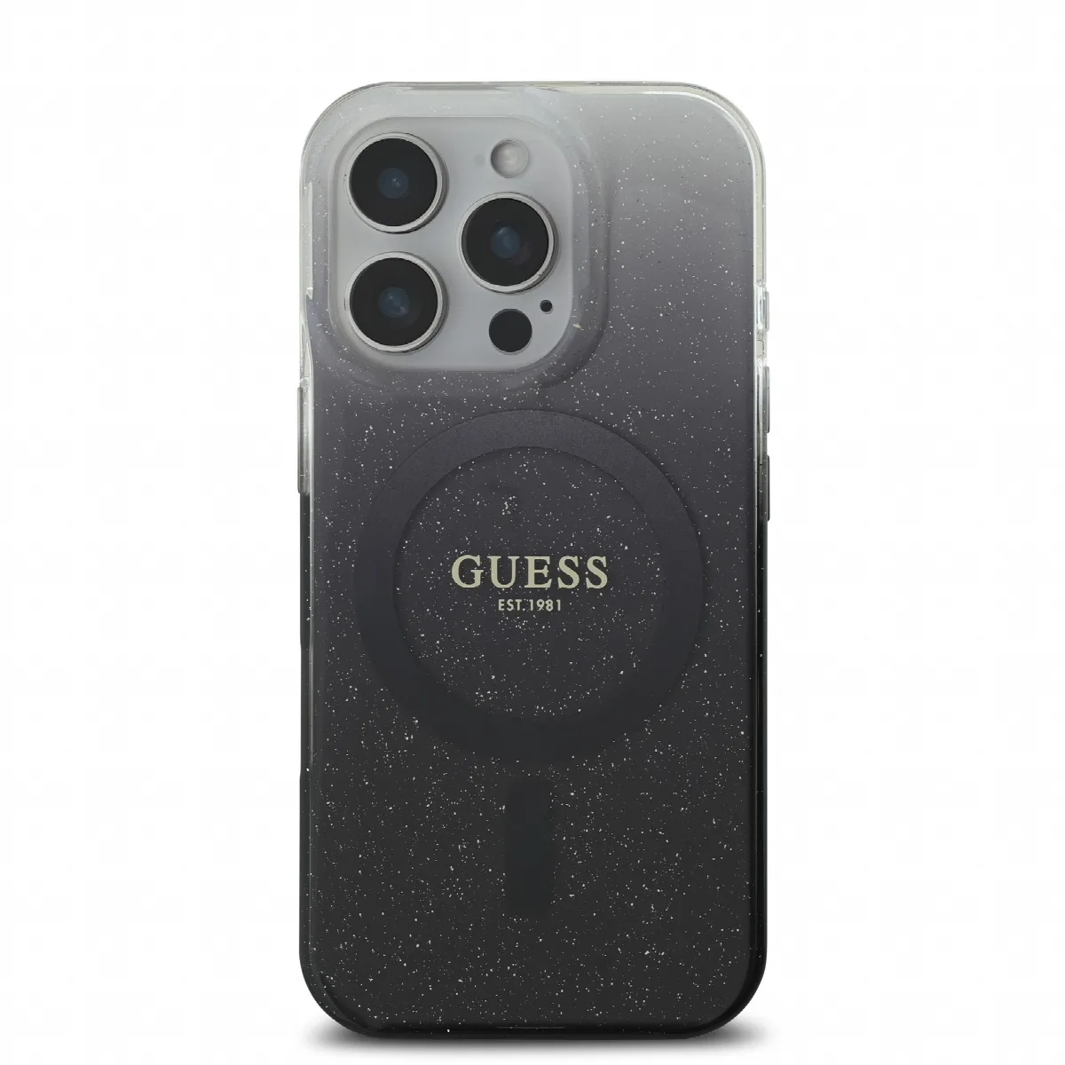 Guess Magsafe “Glitter Gradient” Hard Case Θήκη προστασίας από σκληρό πλαστικό – iPhone 16 Pro Μαύρο – GUHMP16LHGRCELK – εικόνα 4
