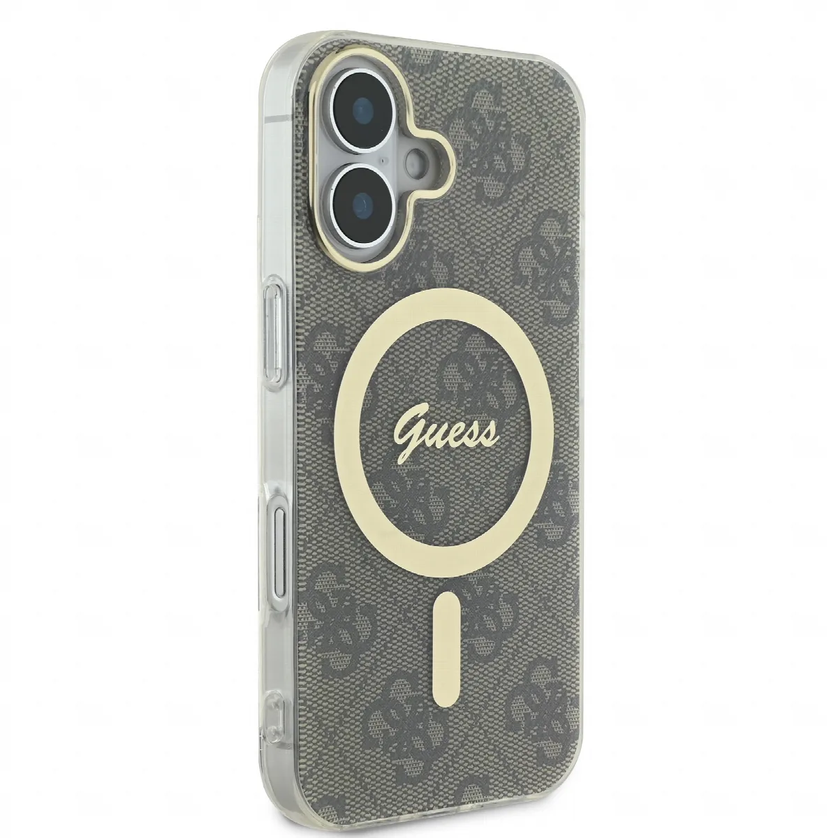 Guess Magsafe “4G Logο” Hard Case Ημιδιάφανη Θήκη προστασίας από σκληρό πλαστικό – iPhone 16 Διάφανο/Καφέ – GUHMP16SH4STW – εικόνα 2