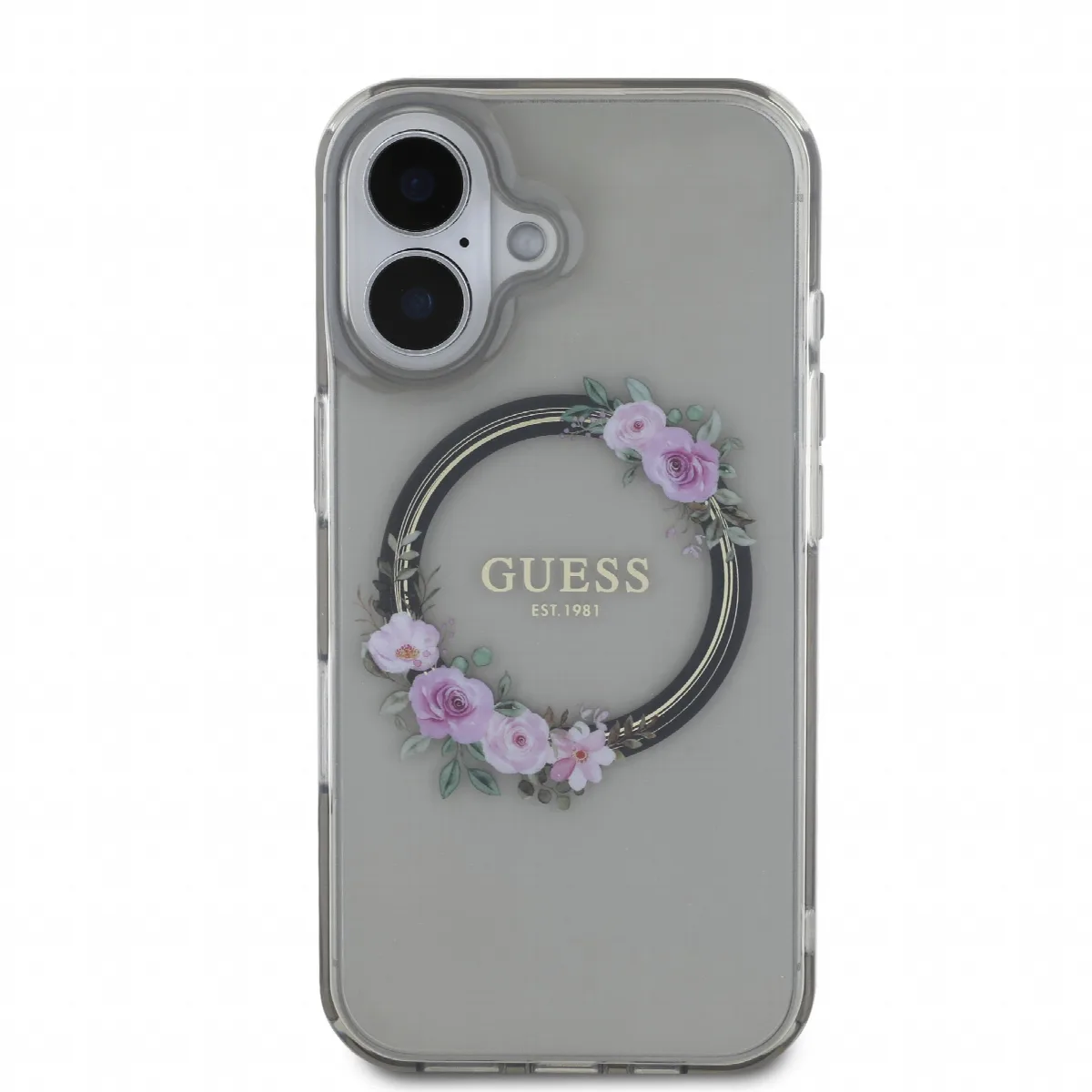 Guess Magsafe “Flower Wreath” Hard Case Θήκη προστασίας από σκληρό πλαστικό – iPhone 16 Μαύρο – GUHMP16SHFWFCK – εικόνα 4