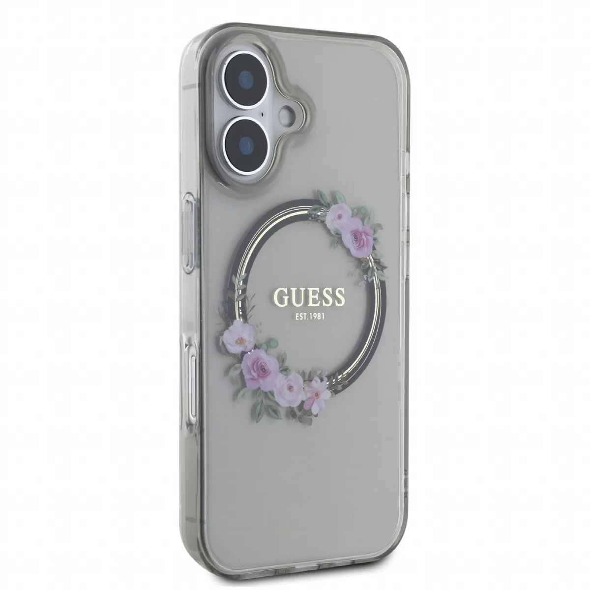 Guess Magsafe “Flower Wreath” Hard Case Θήκη προστασίας από σκληρό πλαστικό – iPhone 16 Μαύρο – GUHMP16SHFWFCK – εικόνα 2