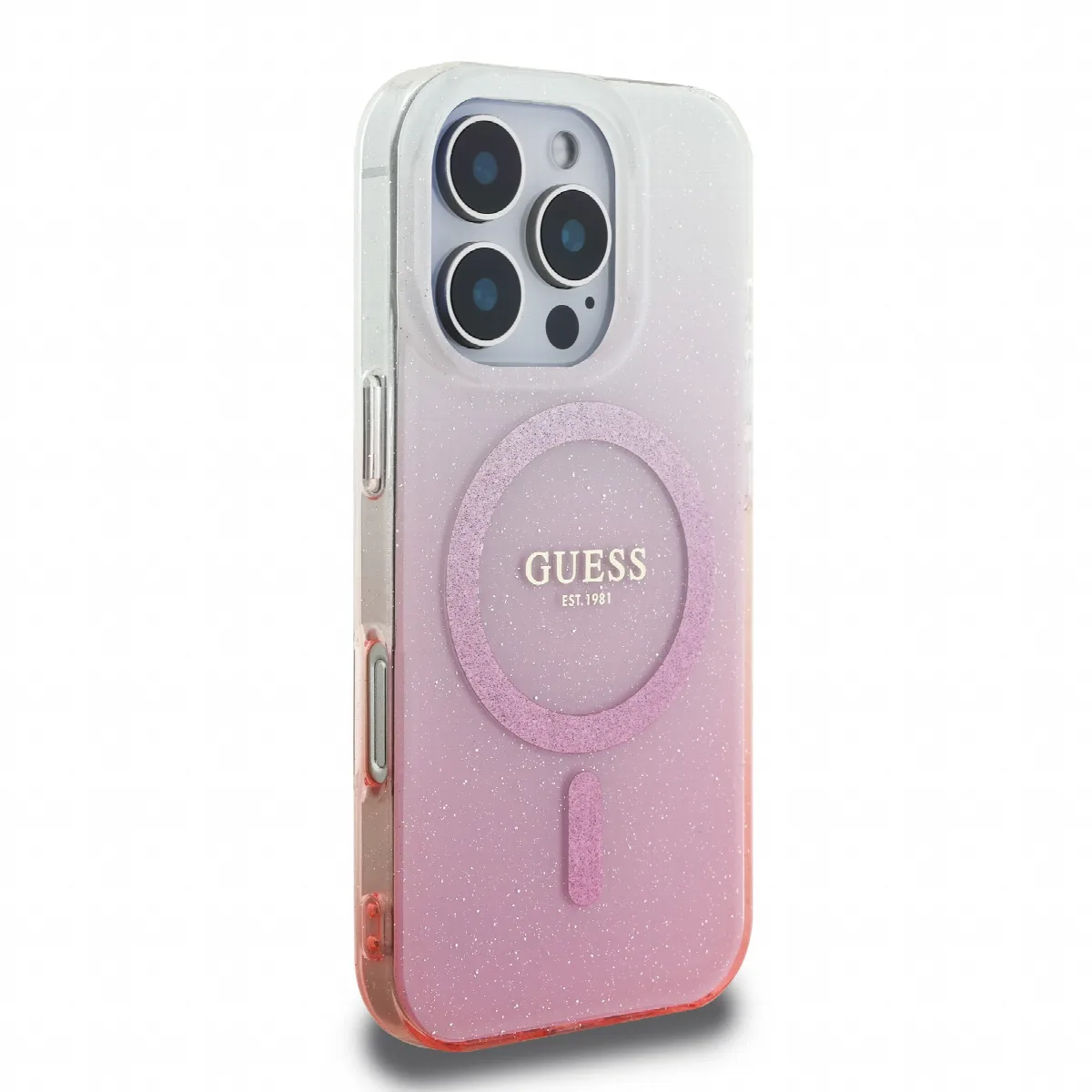 Guess Magsafe “Glitter Gradient” Hard Case Θήκη προστασίας από σκληρό πλαστικό – iPhone 16 Pro Max Ροζ – GUHMP16XHGRCELP – εικόνα 2