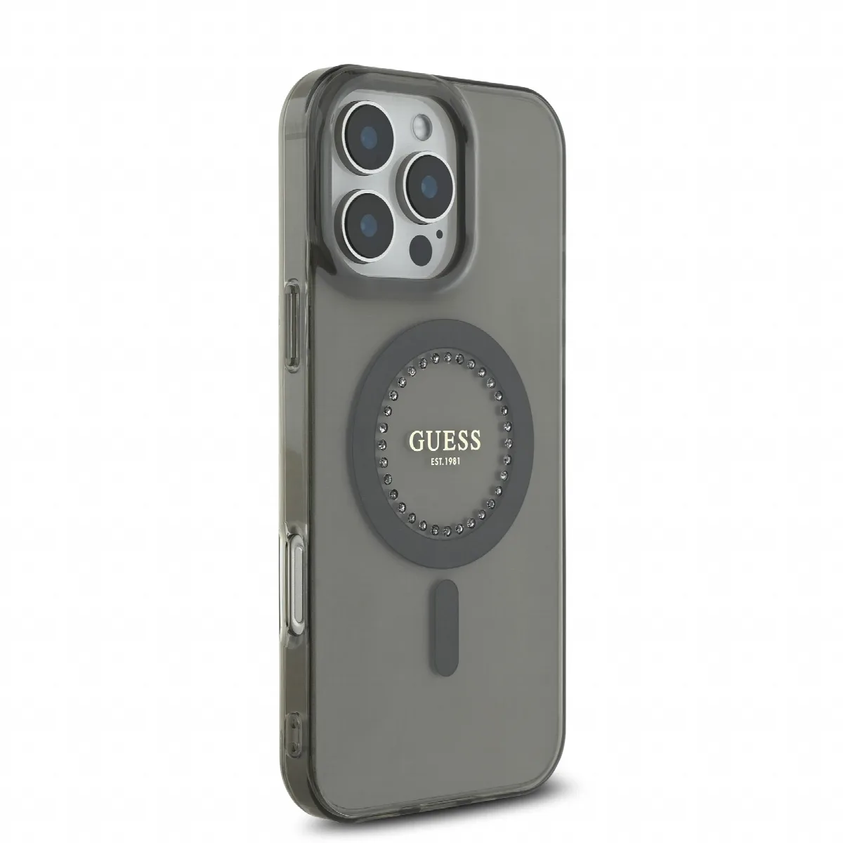 Guess Magsafe “Rhinestones” Hard Case Θήκη προστασίας από σκληρό πλαστικό – iPhone 16 Pro Μαύρο – GUHMP16LPFTDTEK – εικόνα 2