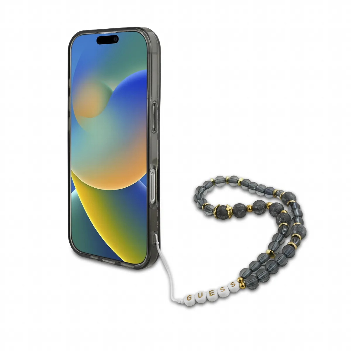 Guess Magsafe “Flowers with Pearl Strap” Hard Case Θήκη προστασίας από σκληρό πλαστικό – iPhone 16 Pro Max Μαύρο – GUHMP16XHFWBR – εικόνα 2