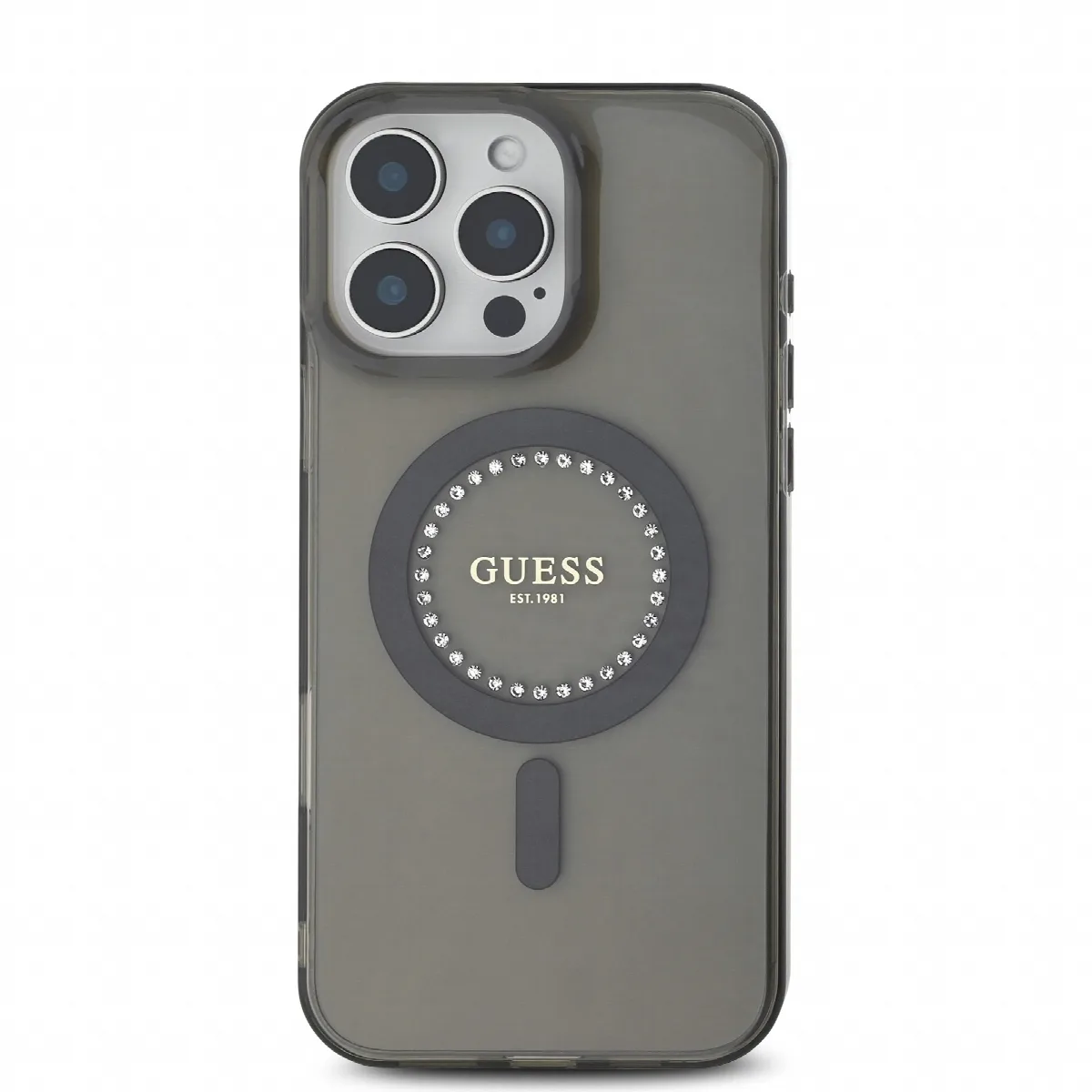 Guess Magsafe “Rhinestones” Hard Case Θήκη προστασίας από σκληρό πλαστικό – iPhone 16 Pro Max Μαύρο – GUHMP16XPFTDTEK – εικόνα 4