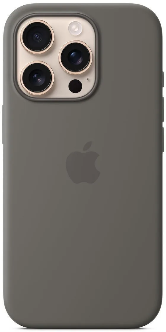 Apple Silicone Case with MagSafe Back Cover για iPhone 16 Pro - Stone Gray