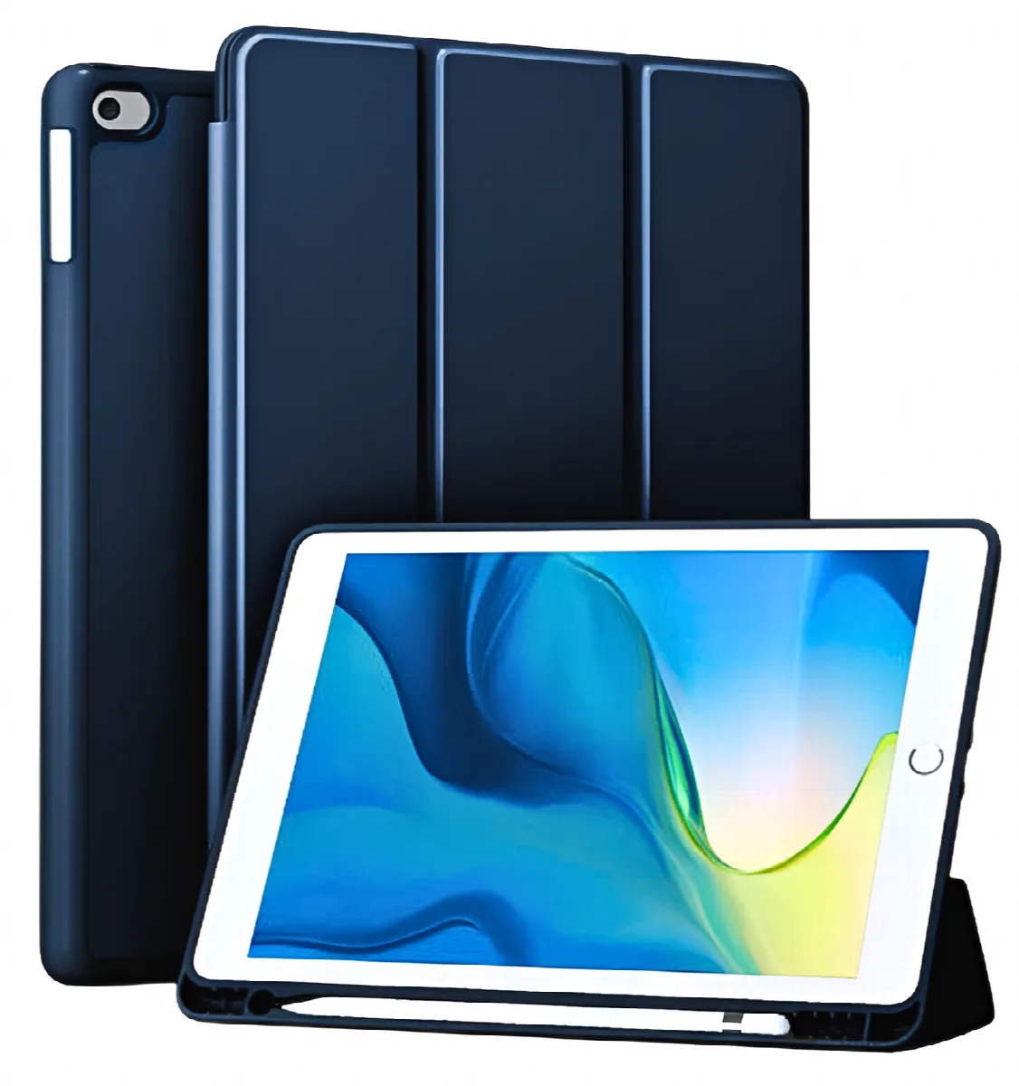 Θήκη TPU Trifold Smart View για Apple iPad Pro 13'' 2024 - Σκούρο Μπλε – εικόνα 2