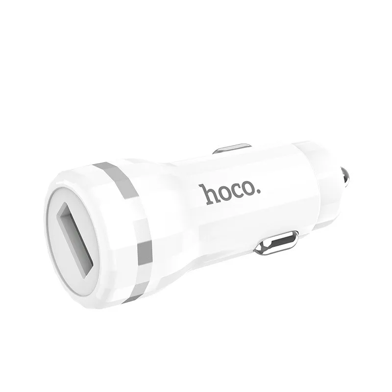 Φορτιστής Αυτοκινήτου Hoco Z27A Staunch με 1 θύρα USB και QC3.0 - λευκό