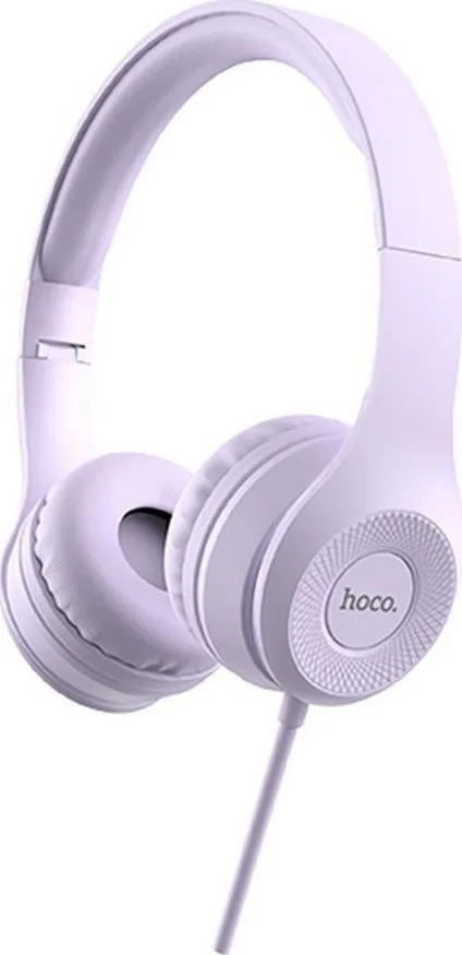 Hoco W21 Graceful Charm Ενσύρματα Ακουστικά On Ear - Μωβ – εικόνα 3