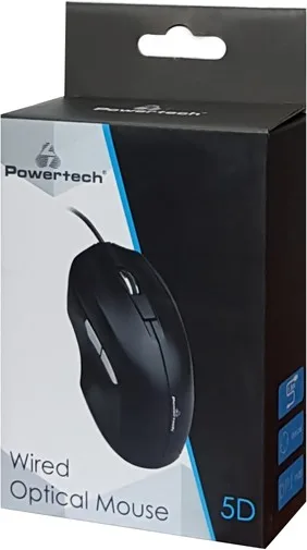 Ενσύρματο USB ποντίκι PowerTech PT-851 1600DPI - Μαύρο – εικόνα 2