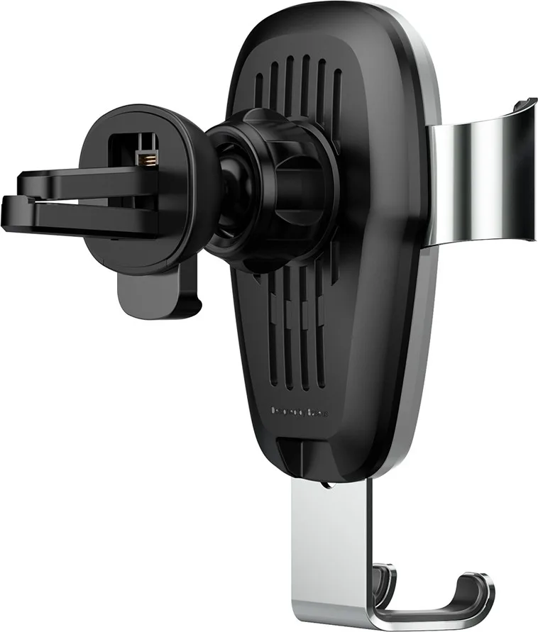 Baseus Metal Wireless Charger Gravity Car Mount - Ασημί – εικόνα 2