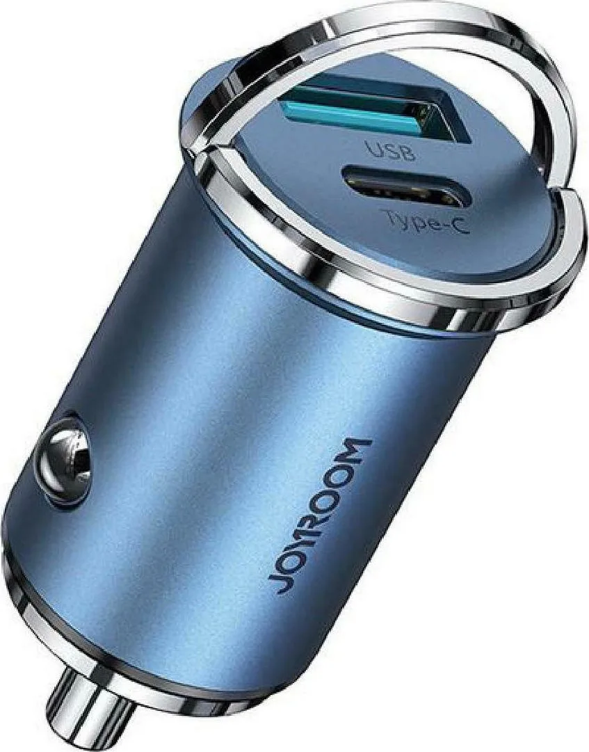 Joyroom Φορτιστής Αυτοκινήτου με USB και Type-C - Μπλε