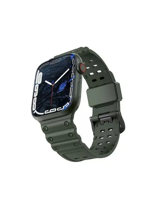 Triple Protection Λουράκι με Ανοξείδωτο Ατσάλι για Apple Watch 38/40/41mm - Πράσινο