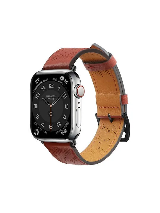 Δερμάτινο Λουράκι για Apple Watch 38/40/41mm - Κόκκινο