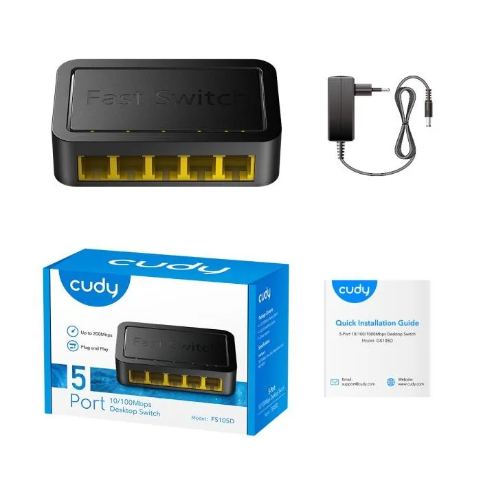 Fast Εthernet 5 port switch Cudy FS105D – εικόνα 2