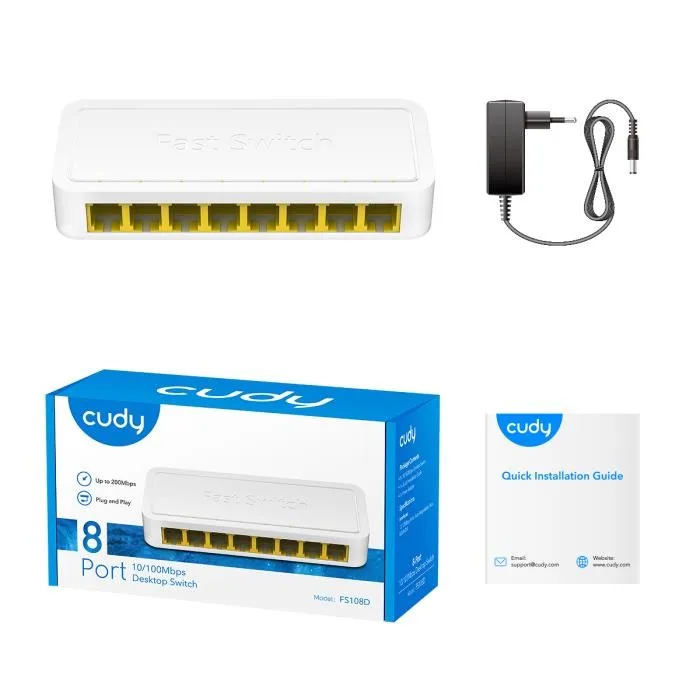 Fast Εthernet 8 port switch Cudy FS108D – εικόνα 2