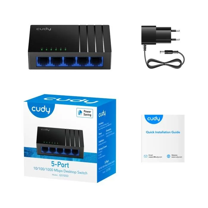 Gigabit 5 port switch Cudy GS105D V4.0 – εικόνα 2