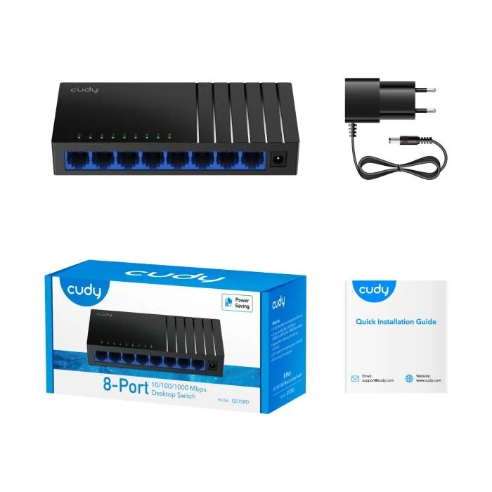 Gigabit 8 port switch Cudy GS108D V4.0 – εικόνα 2