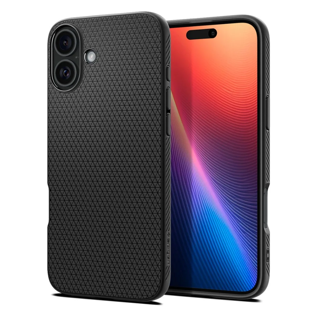 Θήκη Spigen Liquid Air Back Cover Σιλικόνης για iPhone 16 Plus - Matte Black