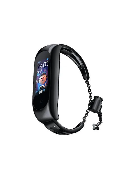 Hurtel Bracelet Λουράκι Μεταλλικό (Mi Smart Band 6 / 5 / 4 / 3) - Μαύρο