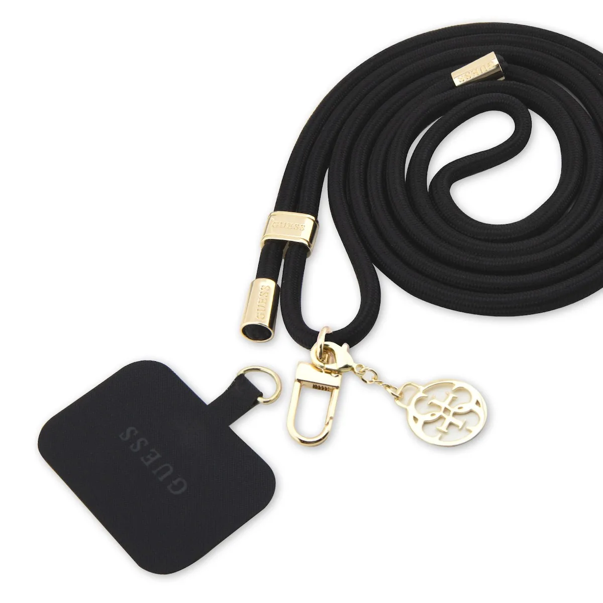 Guess Strap Λουράκι Λαιμού για Κινητά - Μαύρο
