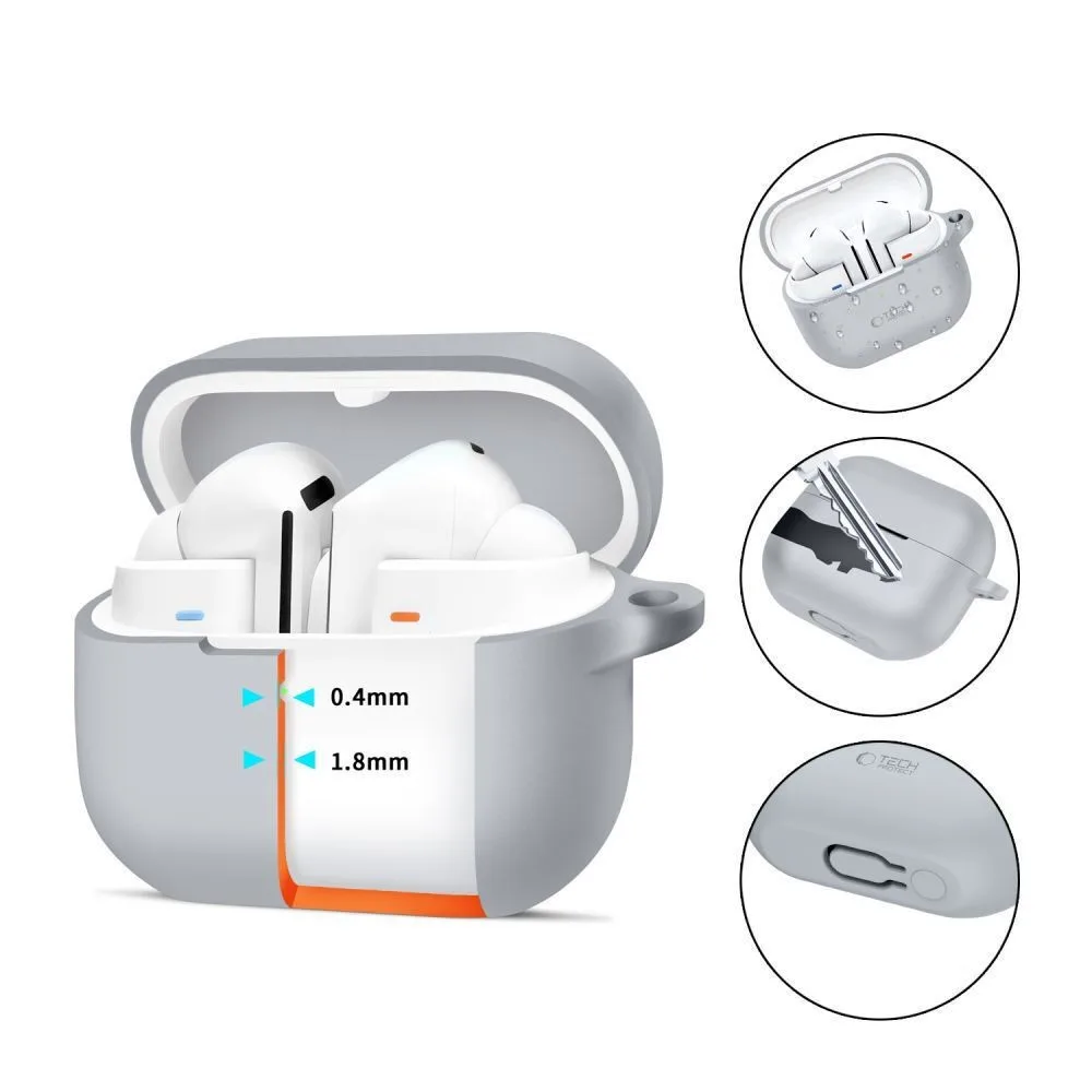 Tech-protect Silicone Θήκη για Samsung Galaxy Buds 3/3 Pro - Crayon Grey – εικόνα 2
