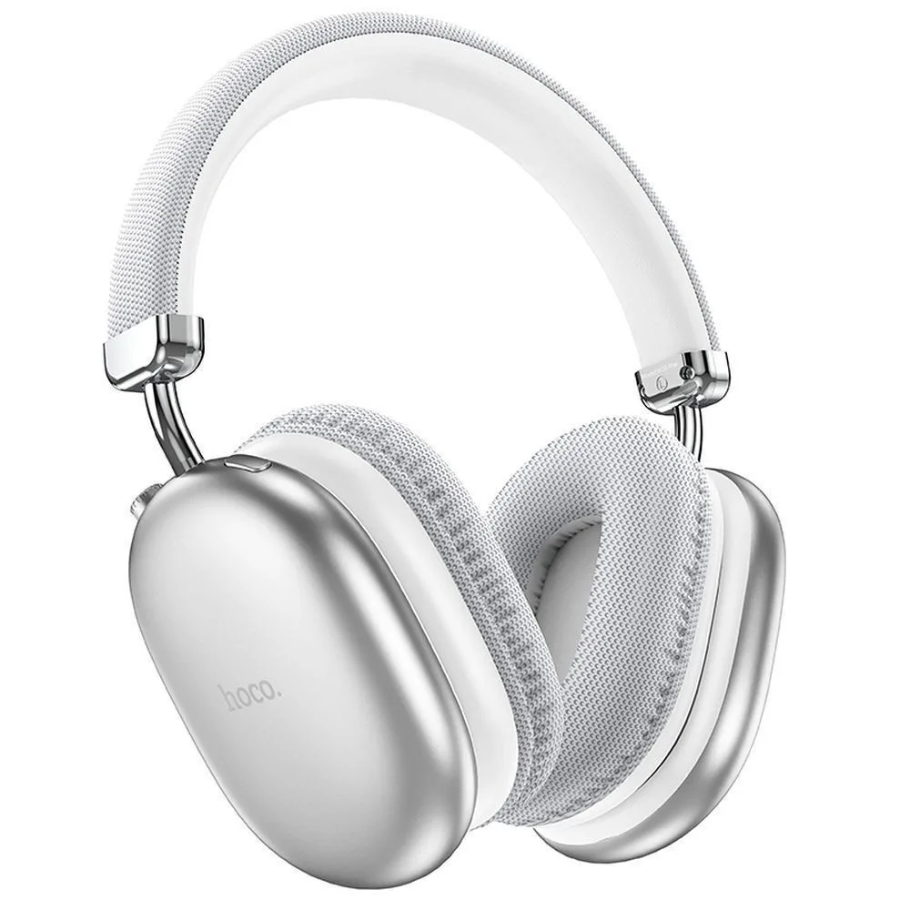 Hoco W35 MAX Ασύρματα / Ενσύρματα Over Ear Ακουστικά - Ασημί