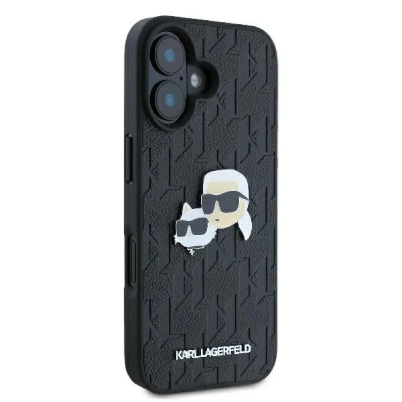 Karl Lagerfeld Θήκη Monogram Ikonik Patch Saffiano Case από δερματίνη για iPhone 16 - Μαύρο – εικόνα 4
