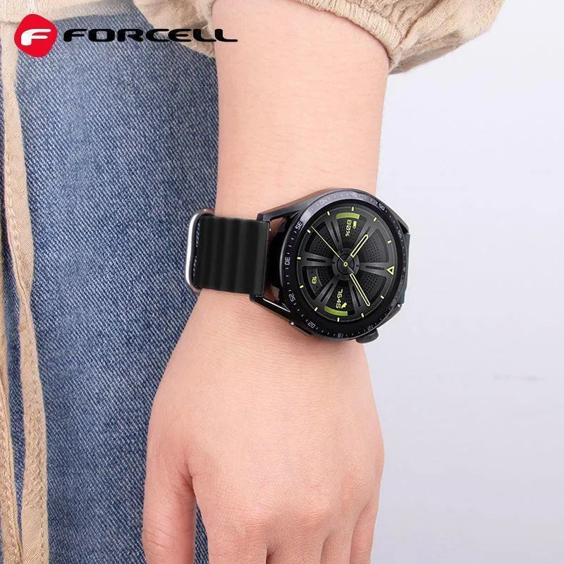 Forcell F-Design FS01 Λουράκι Σιλικόνης για Samsung Galaxy Watch (Πλάτος Λουριού 22mm) - Μαύρο – εικόνα 2