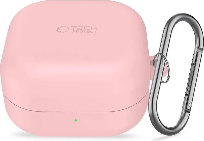 Tech-protect Θήκη Σιλικόνης με Γάντζο για Samsung Galaxy Buds 4/4 Pro - Dusty Pink – εικόνα 4