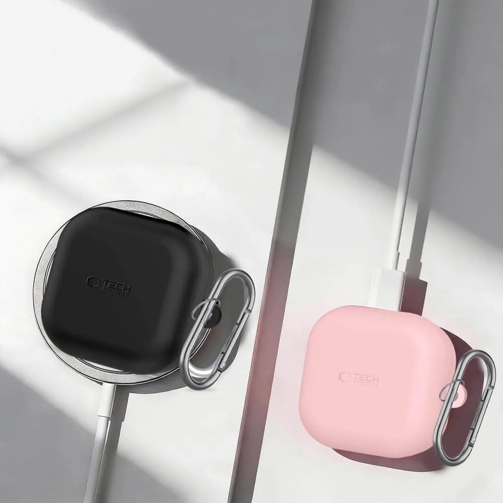 Tech-protect Θήκη Σιλικόνης με Γάντζο για Samsung Galaxy Buds 4/4 Pro - Purple – εικόνα 2