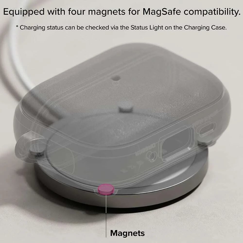 Ringke Onyx Magnetic Θήκη Σιλικόνης για Apple AirPods Pro 3 - Ροζ – εικόνα 4