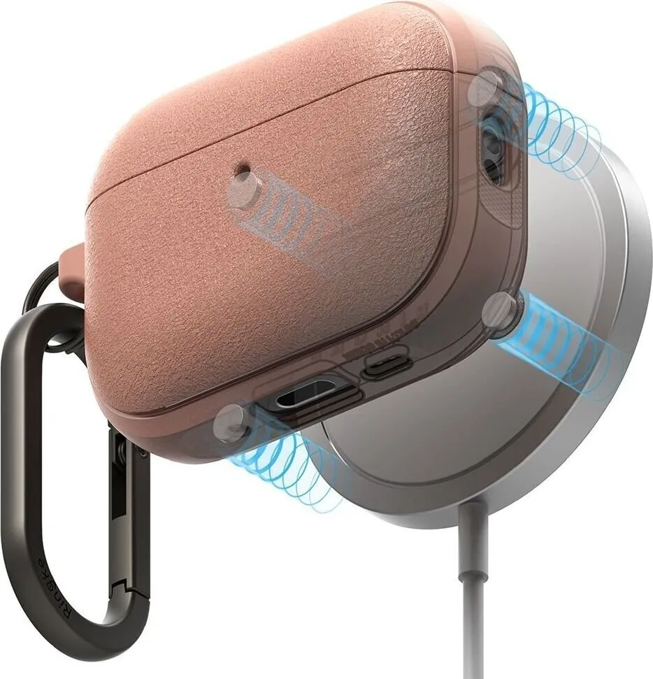 Ringke Onyx Magnetic Θήκη Σιλικόνης για Apple AirPods Pro 3 - Ροζ – εικόνα 5