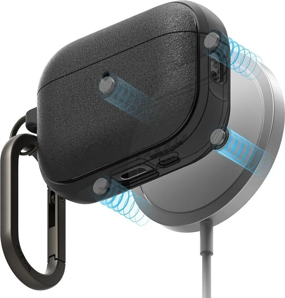 Ringke Onyx Magnetic Θήκη Σιλικόνης για Apple AirPods Pro 3 - Μαύρο – εικόνα 4