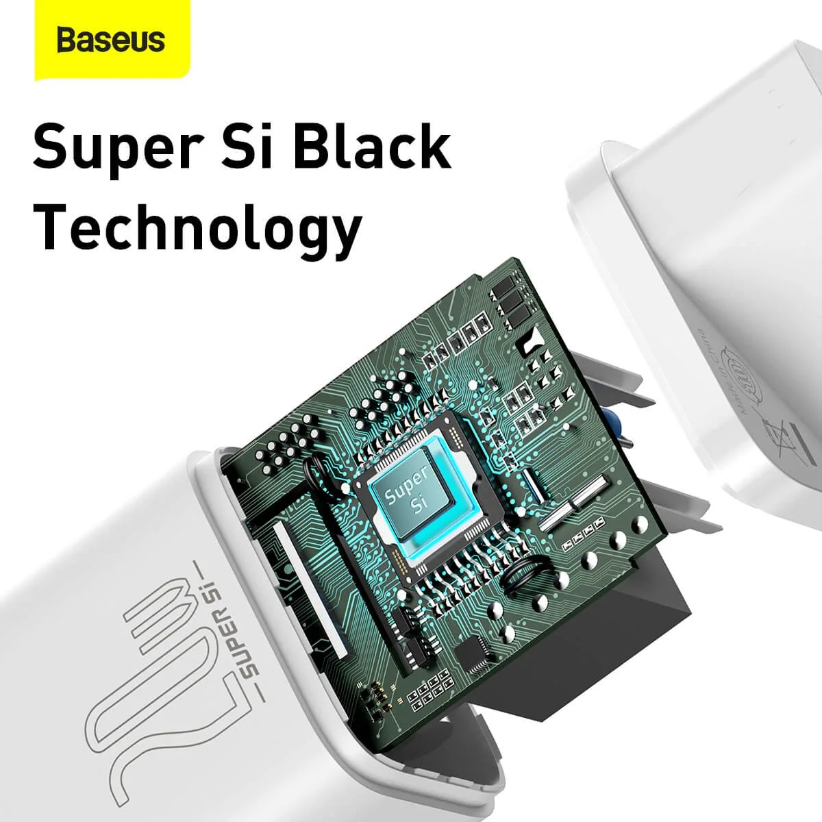 Φορτιστής BASEUS Si Quick Charger 1C 20W Type-C - Λευκό – εικόνα 2