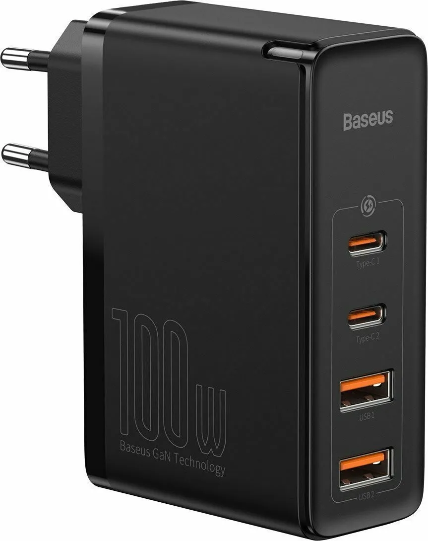 Φορτιστής Baseus GaN2 Pro Quick Charger 100W με 2 USB και 2 USB-C - Μαύρο