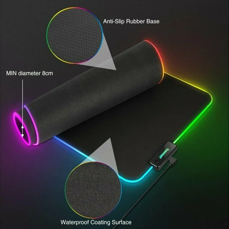 Tronsmart Spire Cloth RGB Gaming Mousepad Medium 315mm - Μαύρο – εικόνα 3