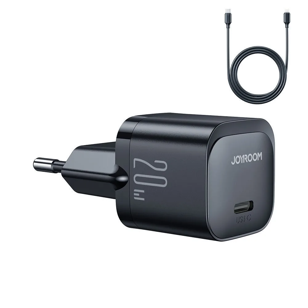 Joyroom Φορτιστής Power Delivery με USB-C & Καλώδιο Lightning 20W - Μαύρο