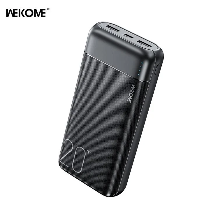 WK WP-02 Powerbank 20000mAh 10W με 2xUSB-A & USB-C - Μαύρο