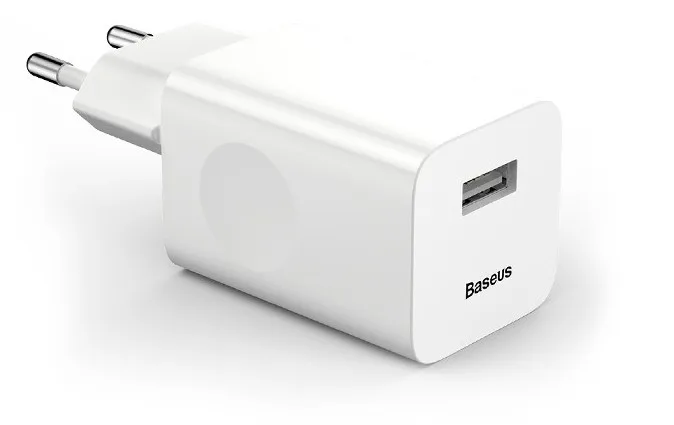 Baseus Φορτιστής Τοίχου με USB-A 24W - Λευκό