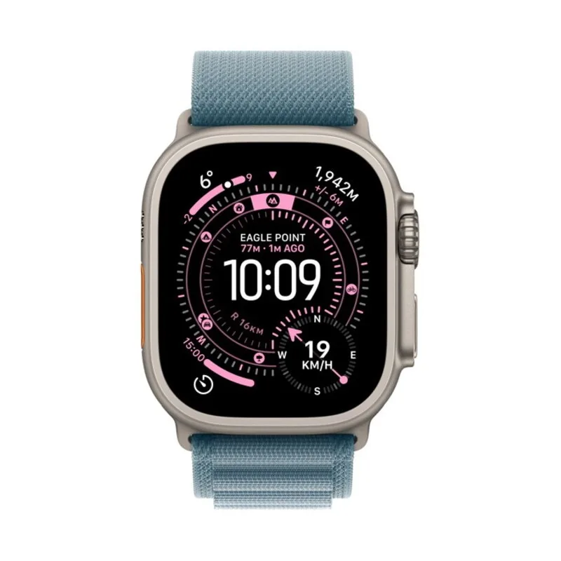 Apple Watch Ultra 3 GPS + Cellular Natural Titanium 49mm - Light Blue Alpine Band (M)