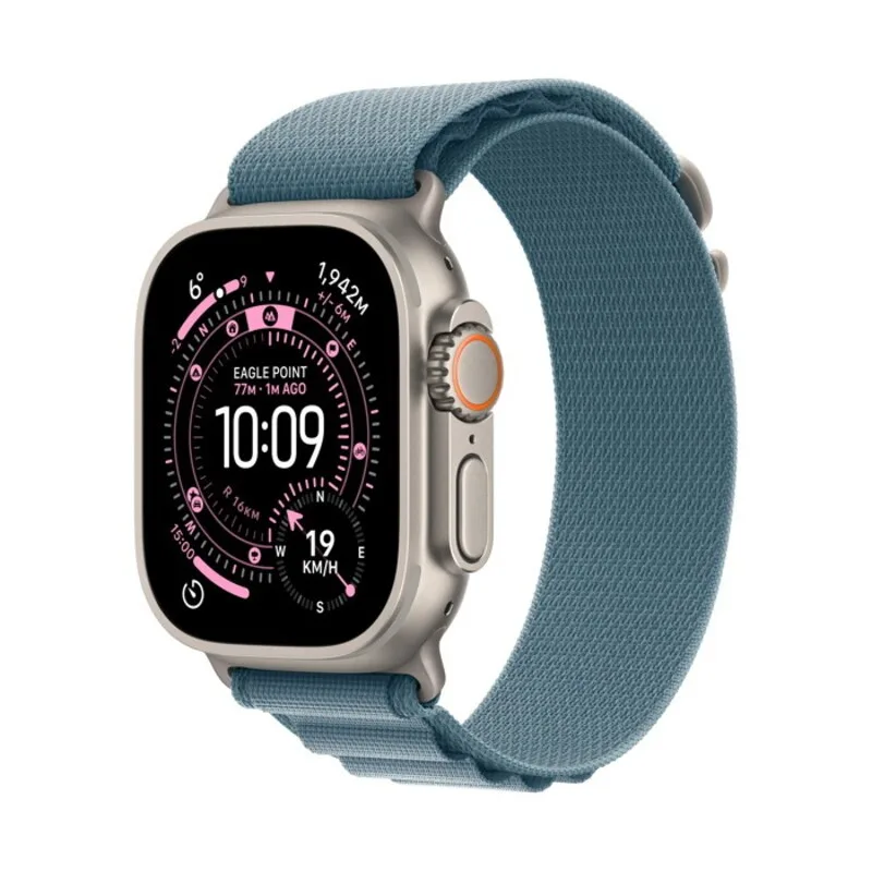 Apple Watch Ultra 3 GPS + Cellular Natural Titanium 49mm - Light Blue Alpine Band (M) – εικόνα 2