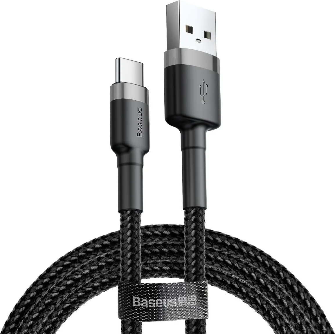 Baseus Cafule Braided USB 2.0 Καλώδιο USB-C Male - USB-A Male 0.5m - Μαύρο