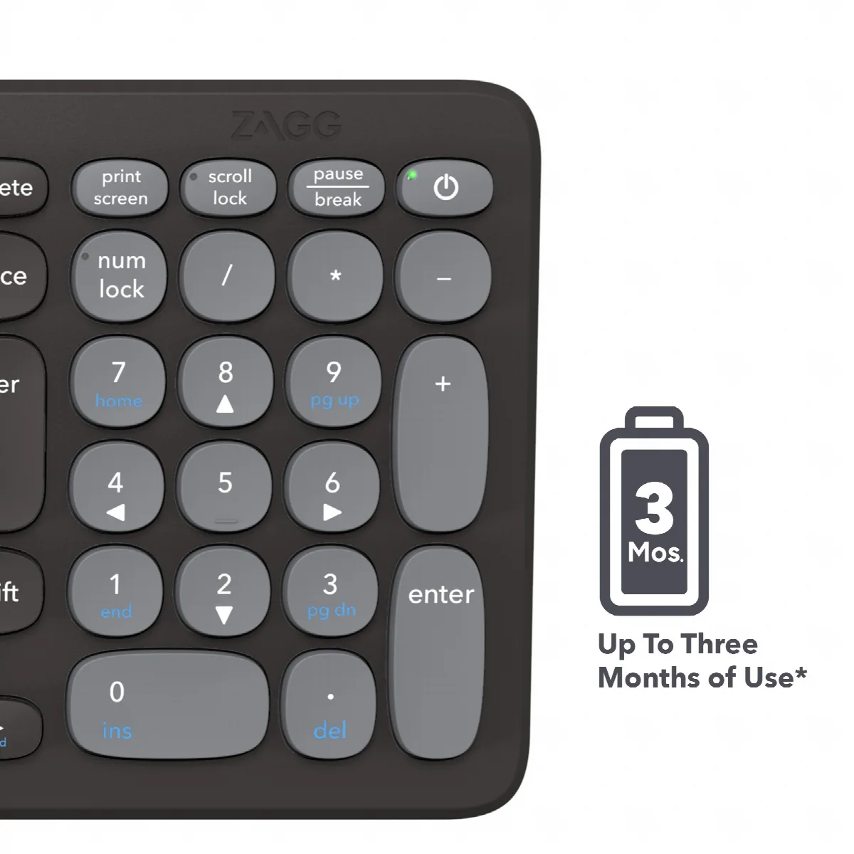 Zagg Ασύρματο Mid-Sized Πληκτρολόγιο Pro Keyboard 15 2023 με ασύρματη φόρτιση σε μαύρο/γκρι χρώμα UK Layout - 103211034 – εικόνα 2