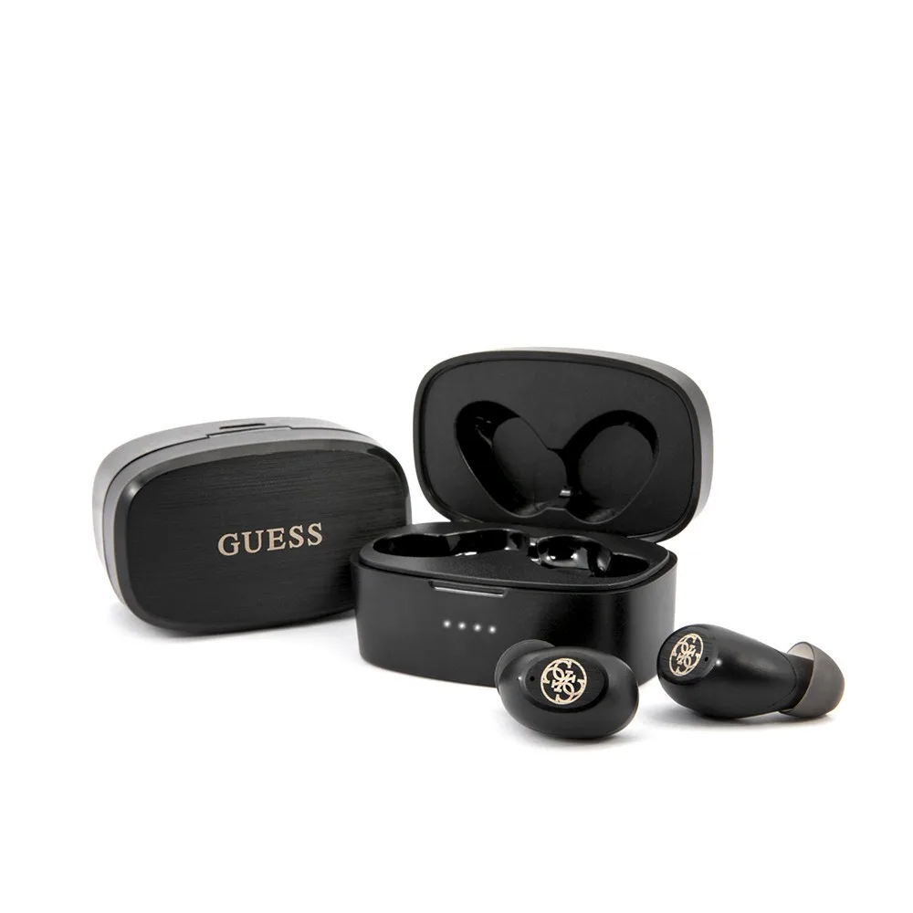 Guess Bluetooth Stereo Headset 5.0 True Wireless Ασύρματα Ακουστικά & θήκη φόρτισης Μαύρα - GUTWSJL4GBK