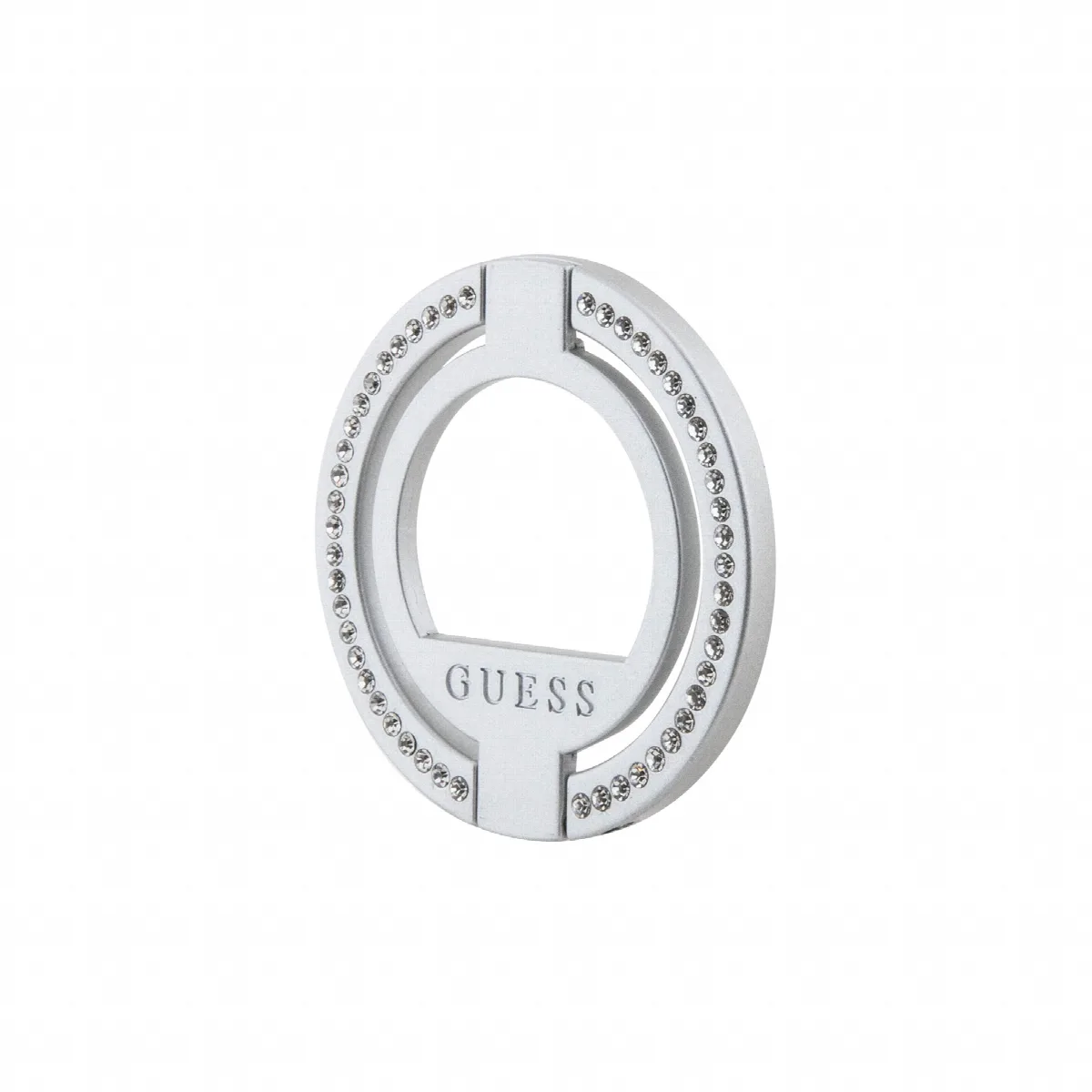 Guess Magsafe Ring Stand with Rhinestones Μοντέρνο Pop Holder για smartphone σε ασημί χρώμα με στρας – εικόνα 4